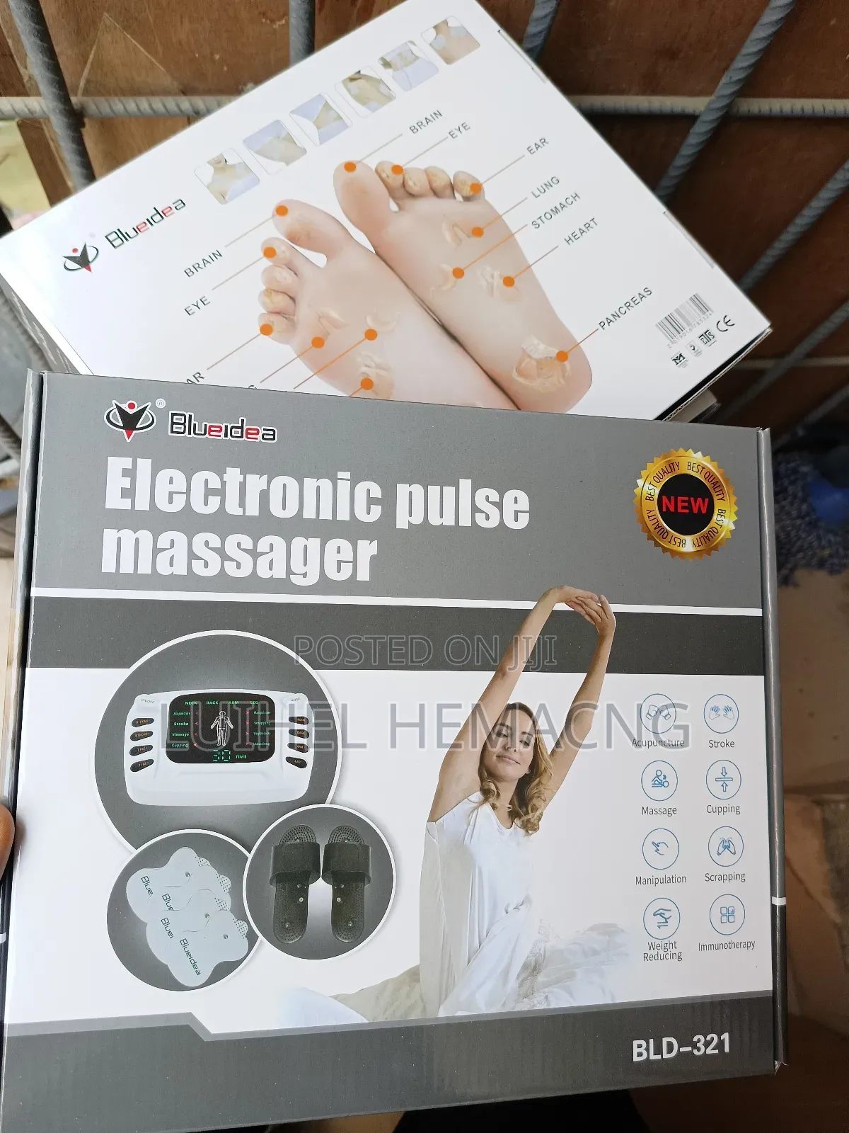 Electronic Pulse Massager Blue Idea