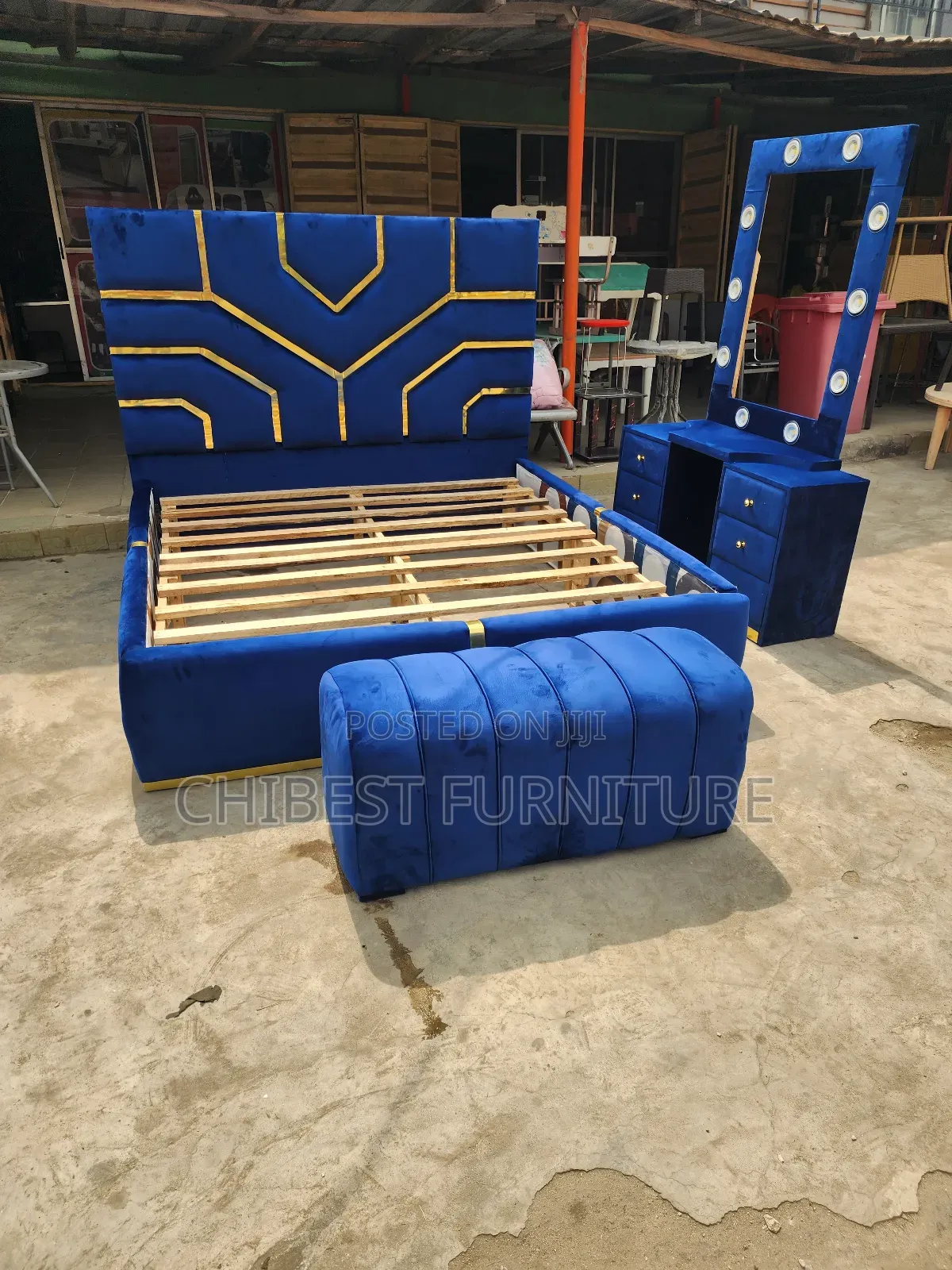 Padded Six by Six Bed Frame