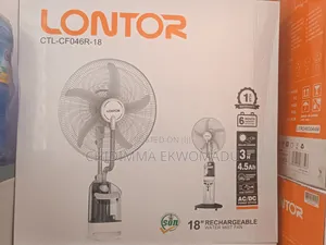 Lontor 18" Rechargeable Water Mist Fan/Air Cooler CTL-Cf046r