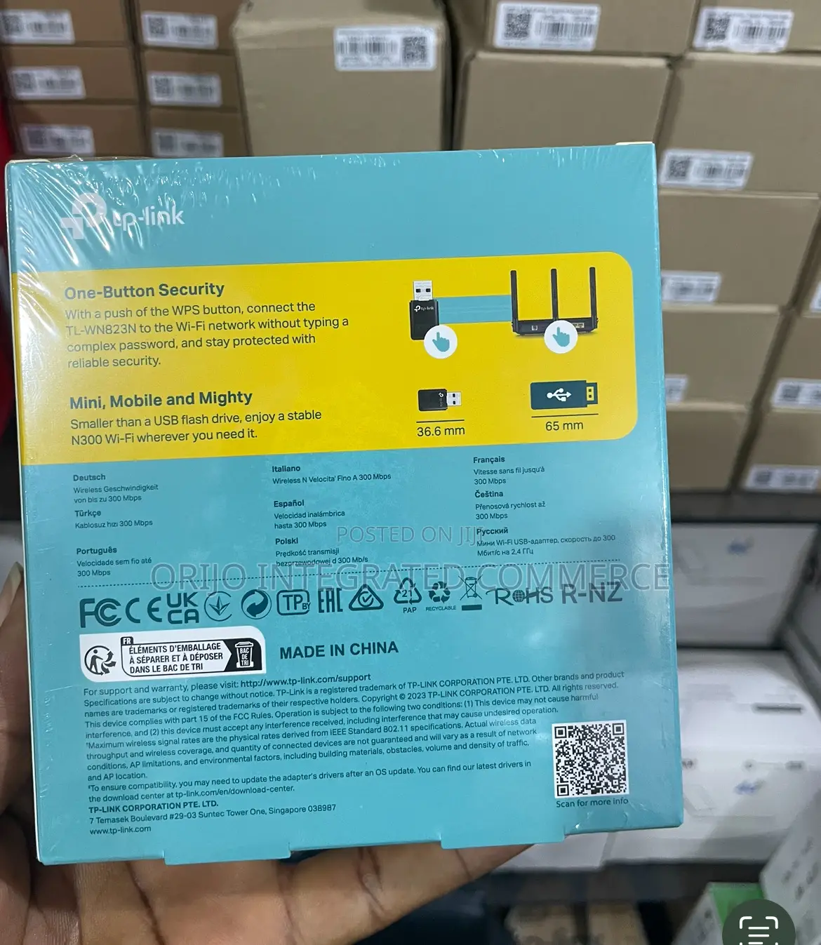 Tp-Link 300mbps Mini Wireless N Usb Adapter Tl-Wn823n