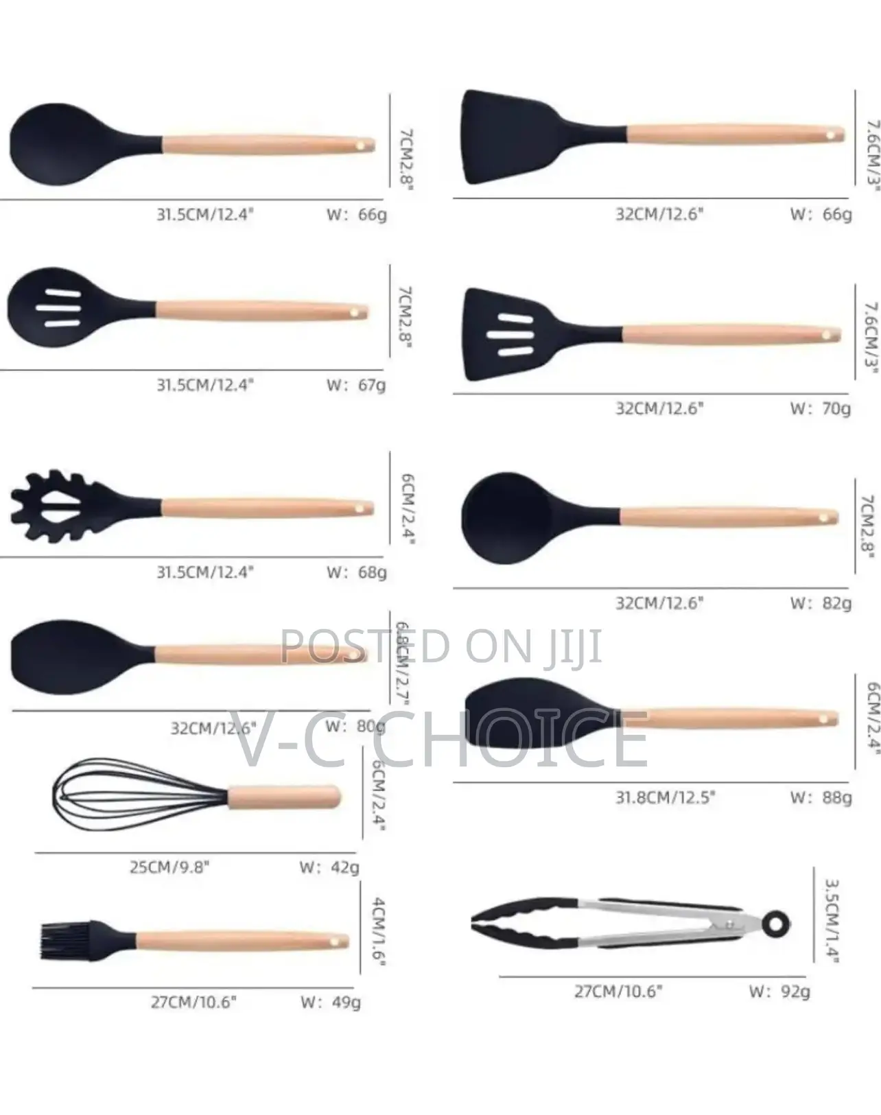Generic Cooking Utensil Set, Kitchen Set Utensils 19 Pieces,