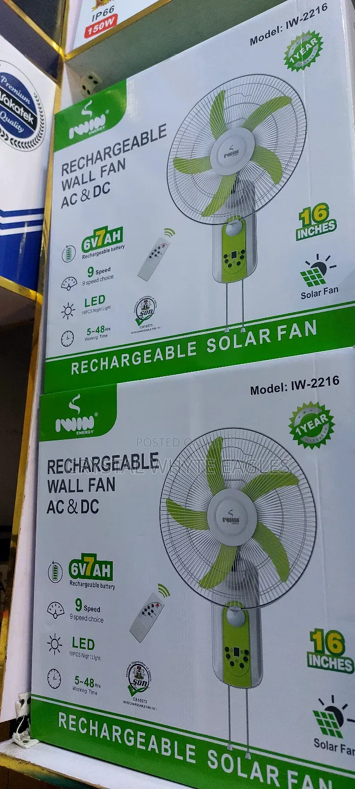 16inch Rechargeable Fan Ac/Dc
