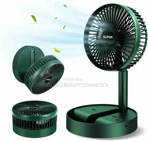 Portable Rechargeable Desk Fan, Folding Fan 3 Speeds