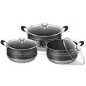 Moderate Size Set of 3 Non Stick Pots