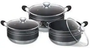 Moderate Size Set of 3 Non Stick Pots