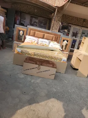 Wooden Bed With Light