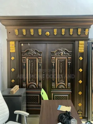 Copper 5f.T Door With Arc Gold Design