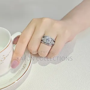 High Quality Long Lasting Solid Cz Bridal Ring Set