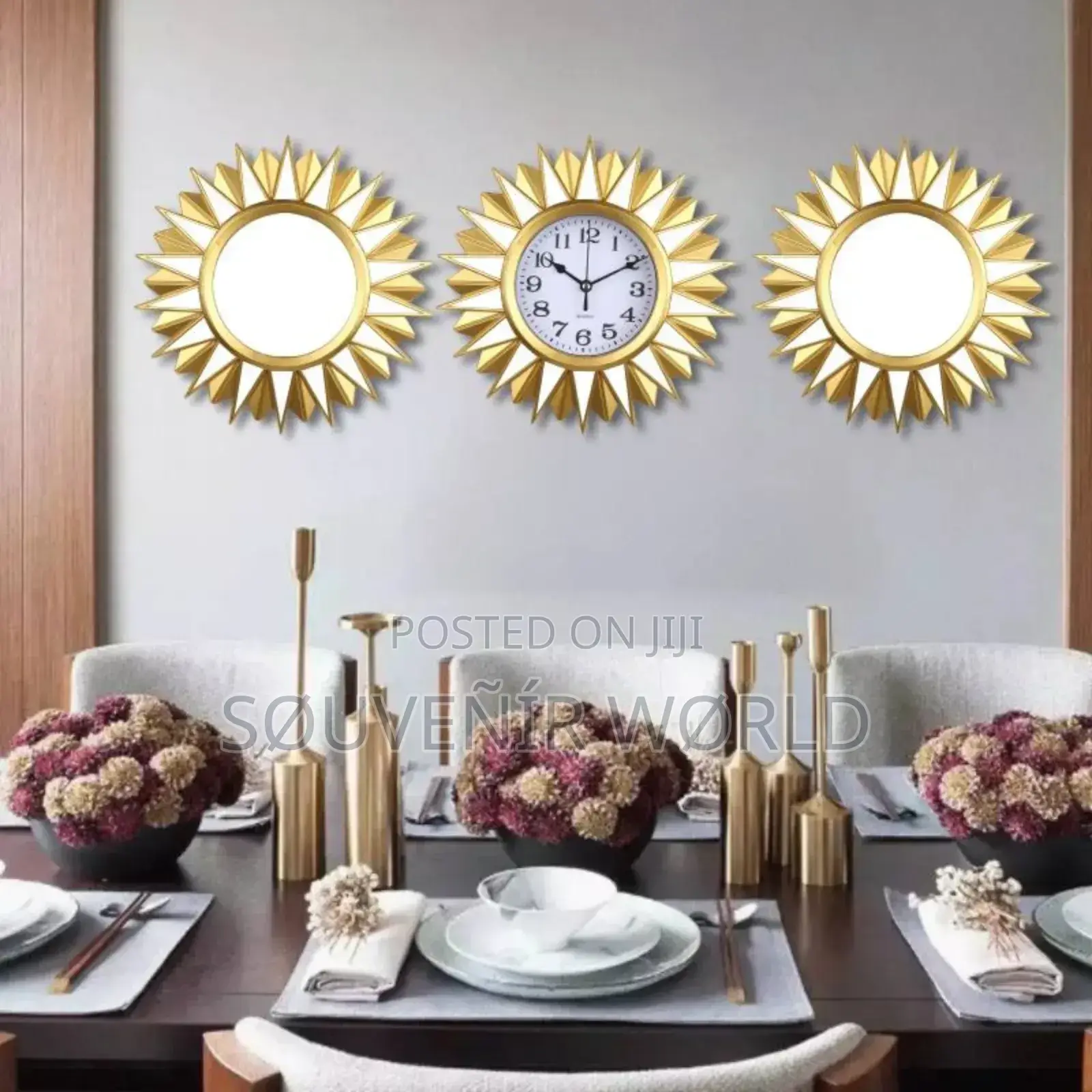 3 in 1 Wall Clock With Mirror
