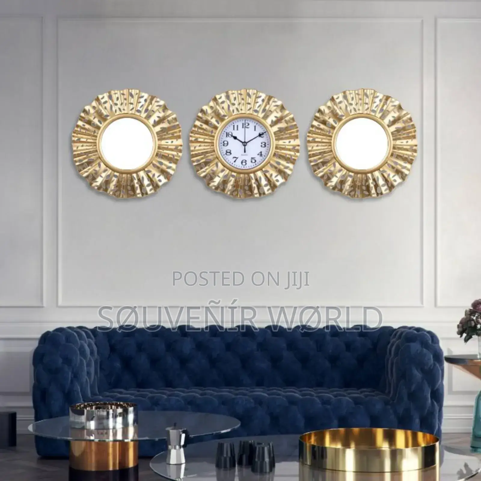 3 in 1 Wall Clock With Mirror