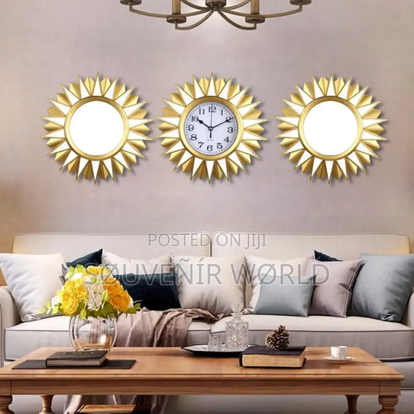 3 in 1 Wall Clock With Mirror