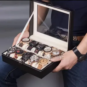Leatherette Wrist Watch Display Box Organizer Storage Box