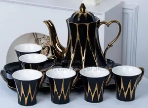 8pcs Tea and Coffee Set Cup and Jug With Tray