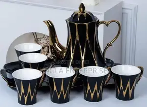 8pcs Tea and Coffee Set Cup and Jug With Tray