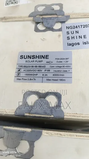 Sunshine Solar Pump With 3 Years Warranty