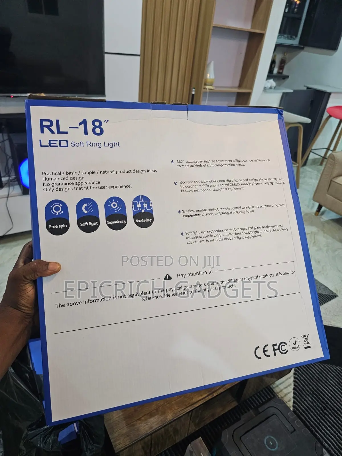 Rl-18” Led Soft Ring Light With Remote/Bag