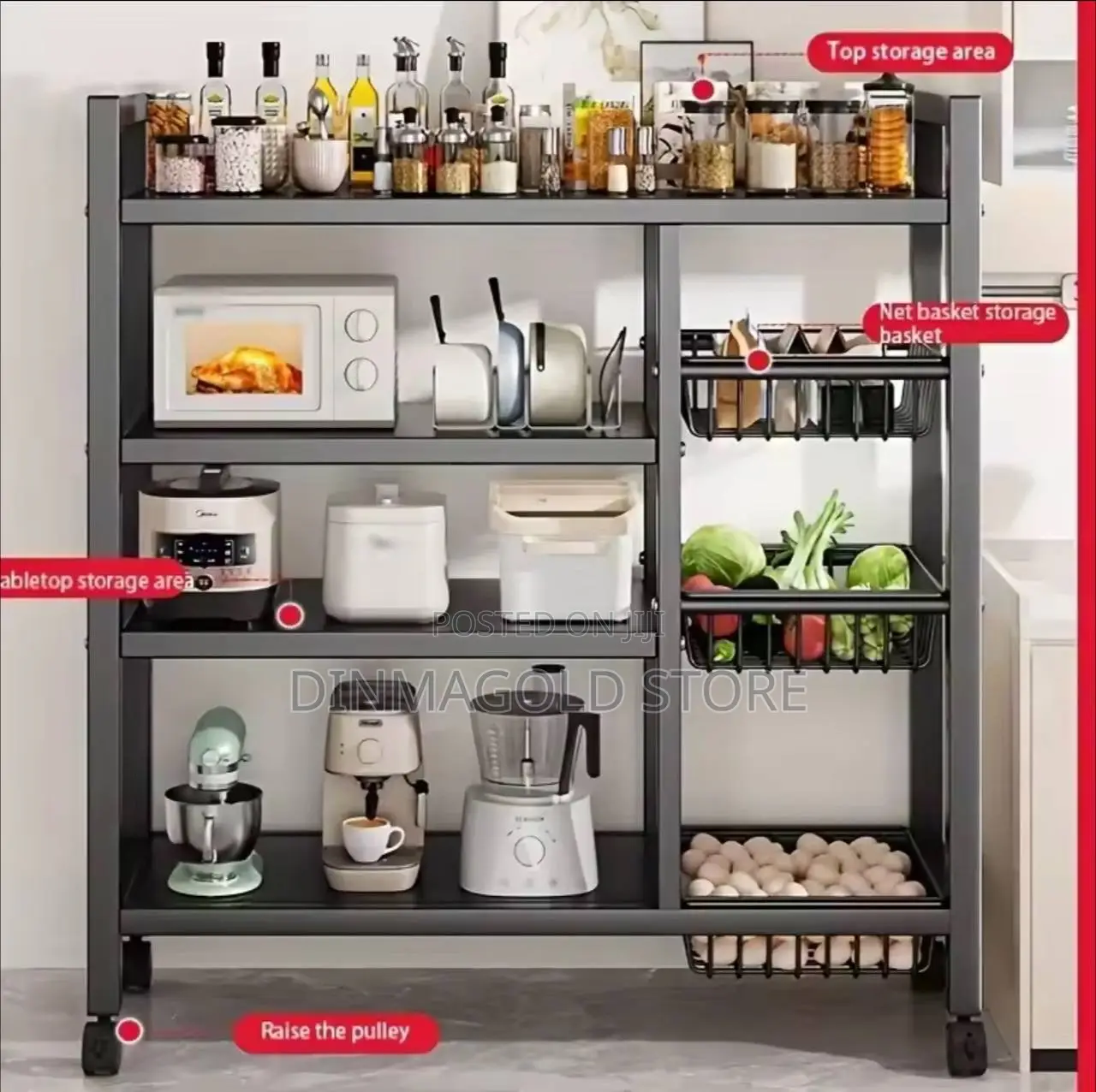 4-Storage Kitchen Shelf