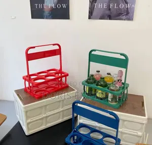Pack Wine Bottle Rack Foldable Wine Basket Beer