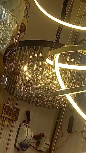 Led and Bulb Smokey Glass Chanderlier