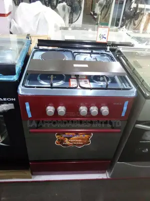 Maxi Three Burner, One Electric Gas Cooker. 1 Yr. Warranty.