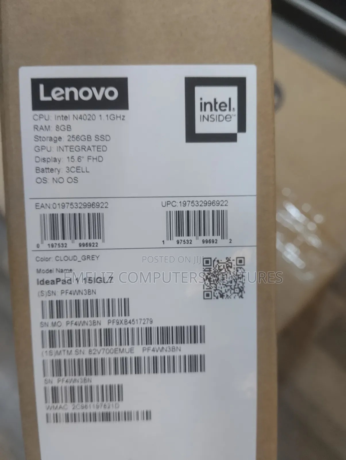 New Laptop Lenovo IdeaPad 1 8GB Intel Celeron SSD 256GB