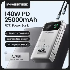 MOVESPEED M25pro 140W 25000mah Laptop / Phones Power Bank