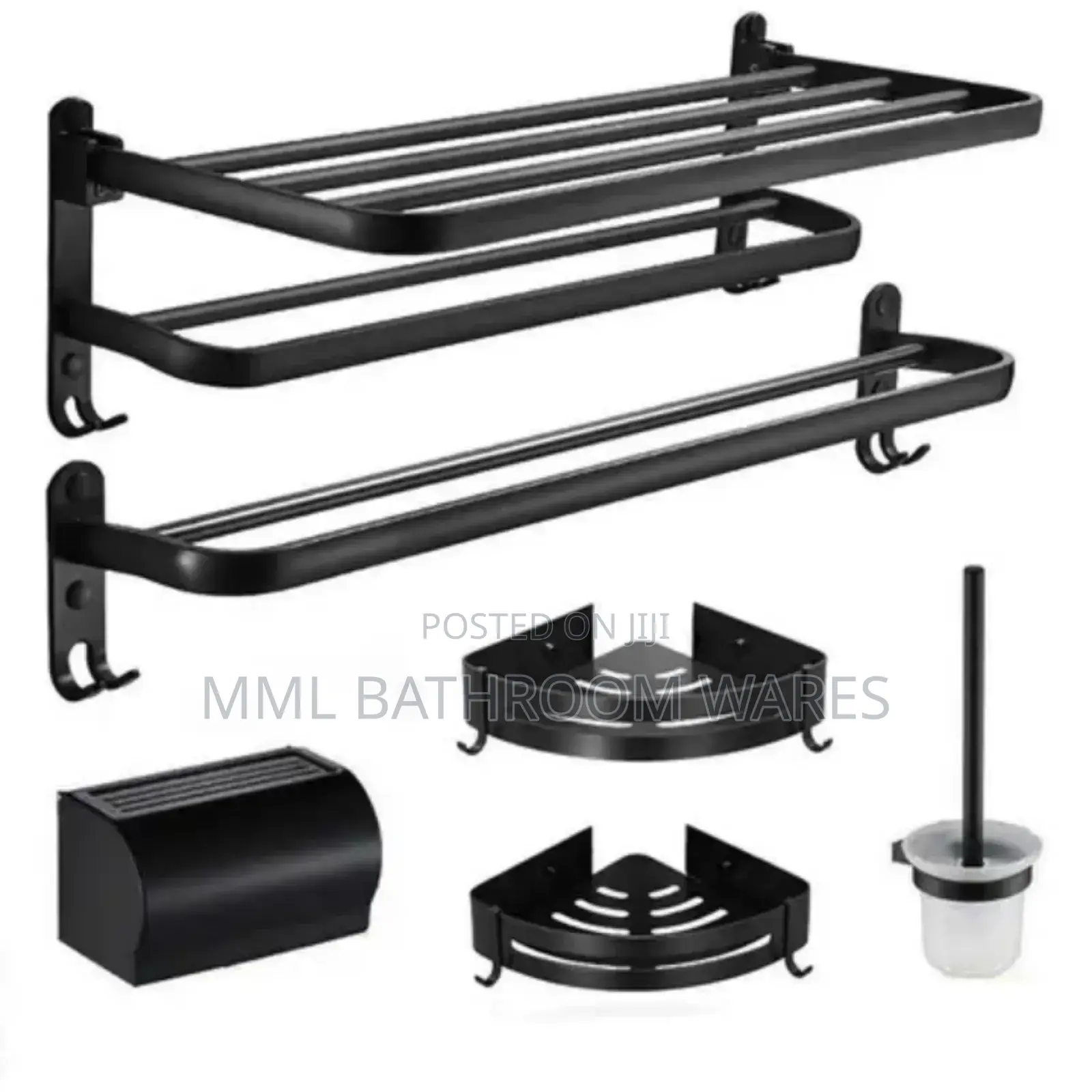 Wall Mounted Toilet and Bathroom Accessory Set