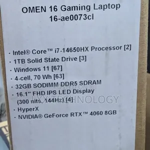 New Laptop HP Omen 16 32GB Intel Core i7 SSD 1T