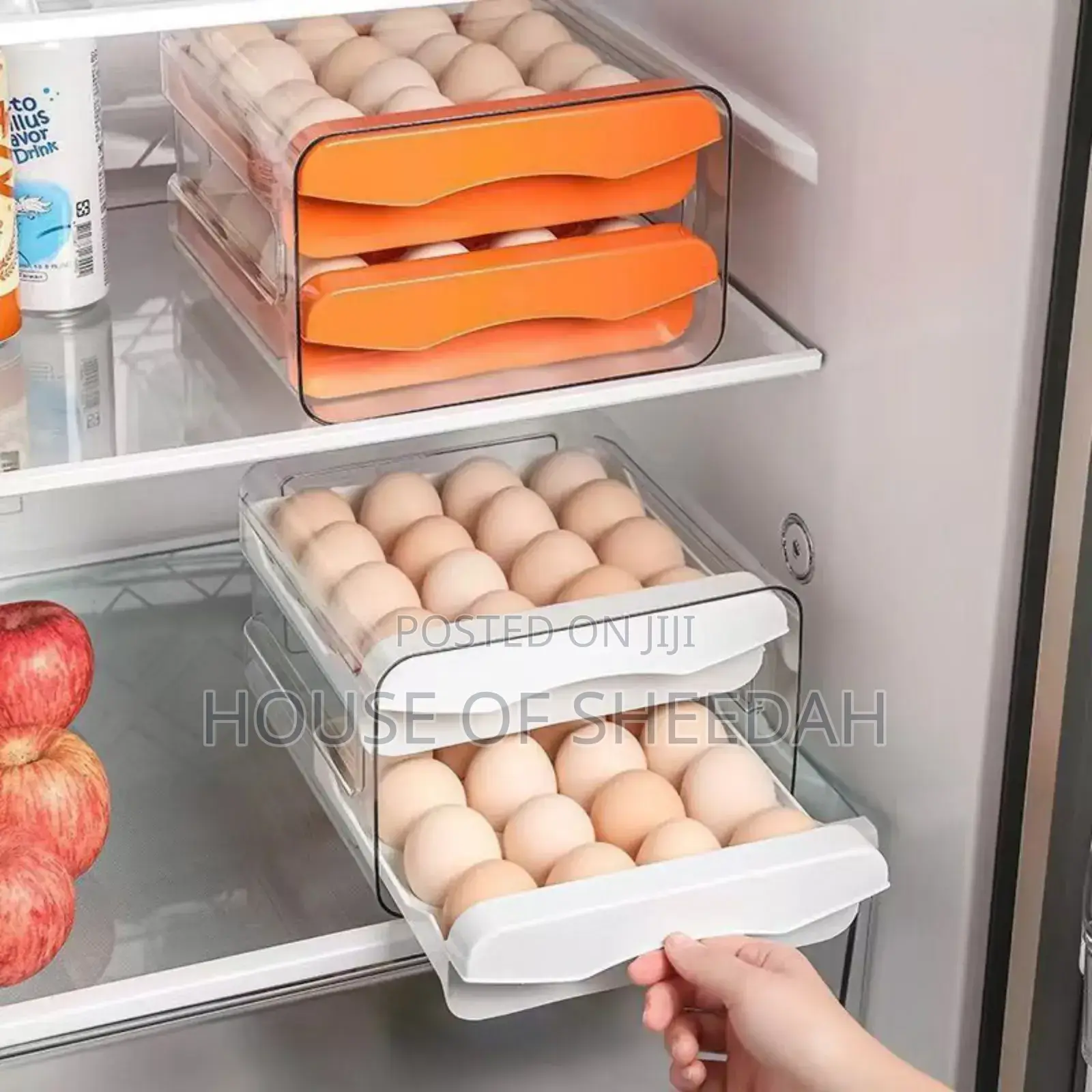 32grid Drawer Type Acrylic Egg Rack