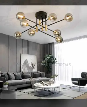 Nordic Glass Ball Ceiling Lamp for Bedroom Vintage Light
