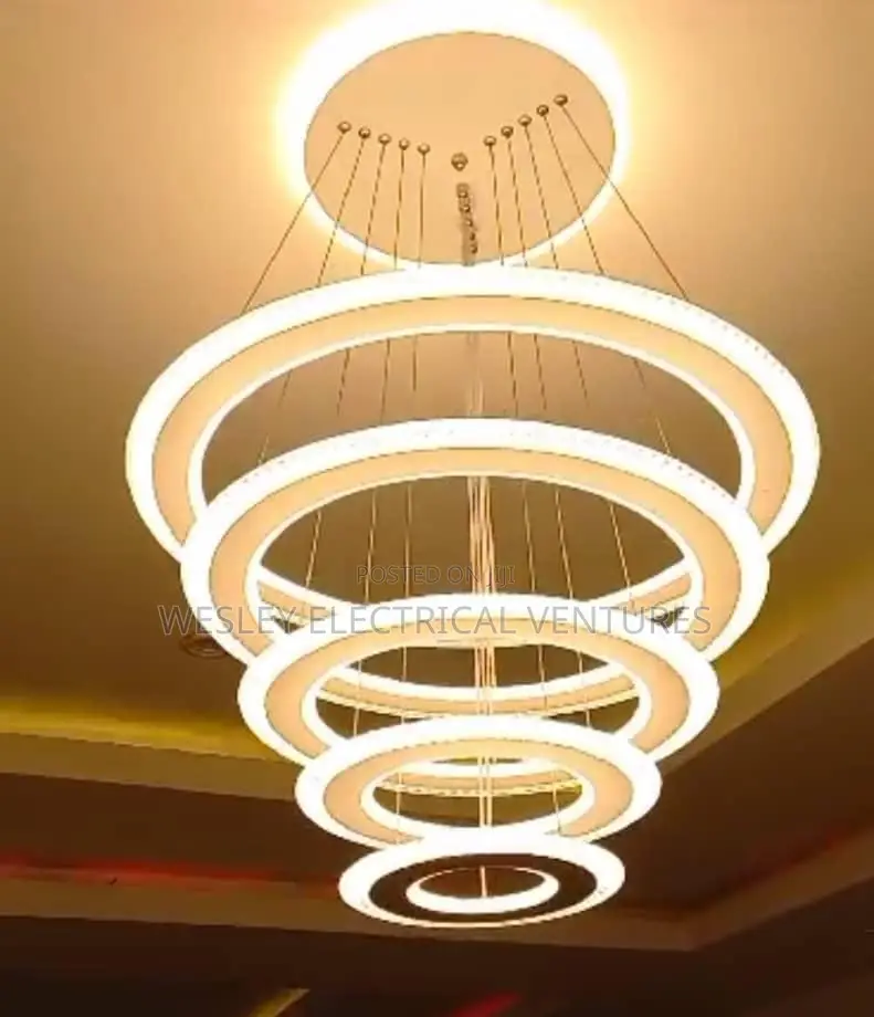 5 Steps Ring Drop Chandelier Light