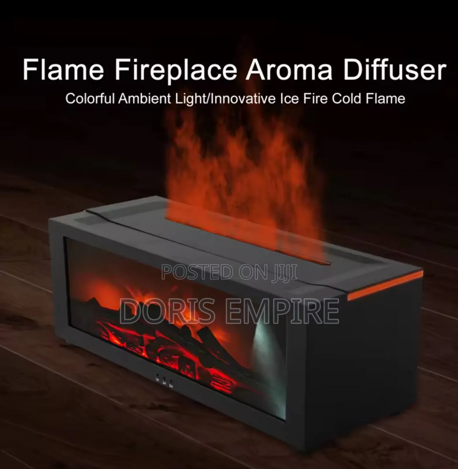 Colorful 3D Flame Fireplace Aroma Diffuser Waterless.