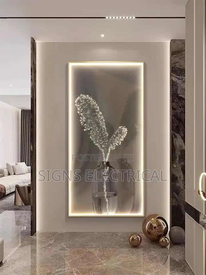 Modern Feather Wall Decoration Mural Lighting LED Wall Lamp