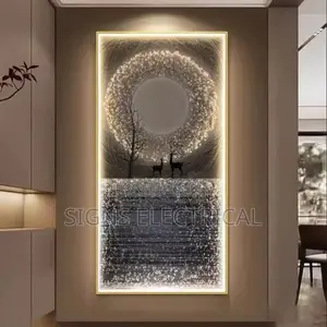 Luxury Wall Paiting Lamp Starry Sky Elk Entrance Decoration