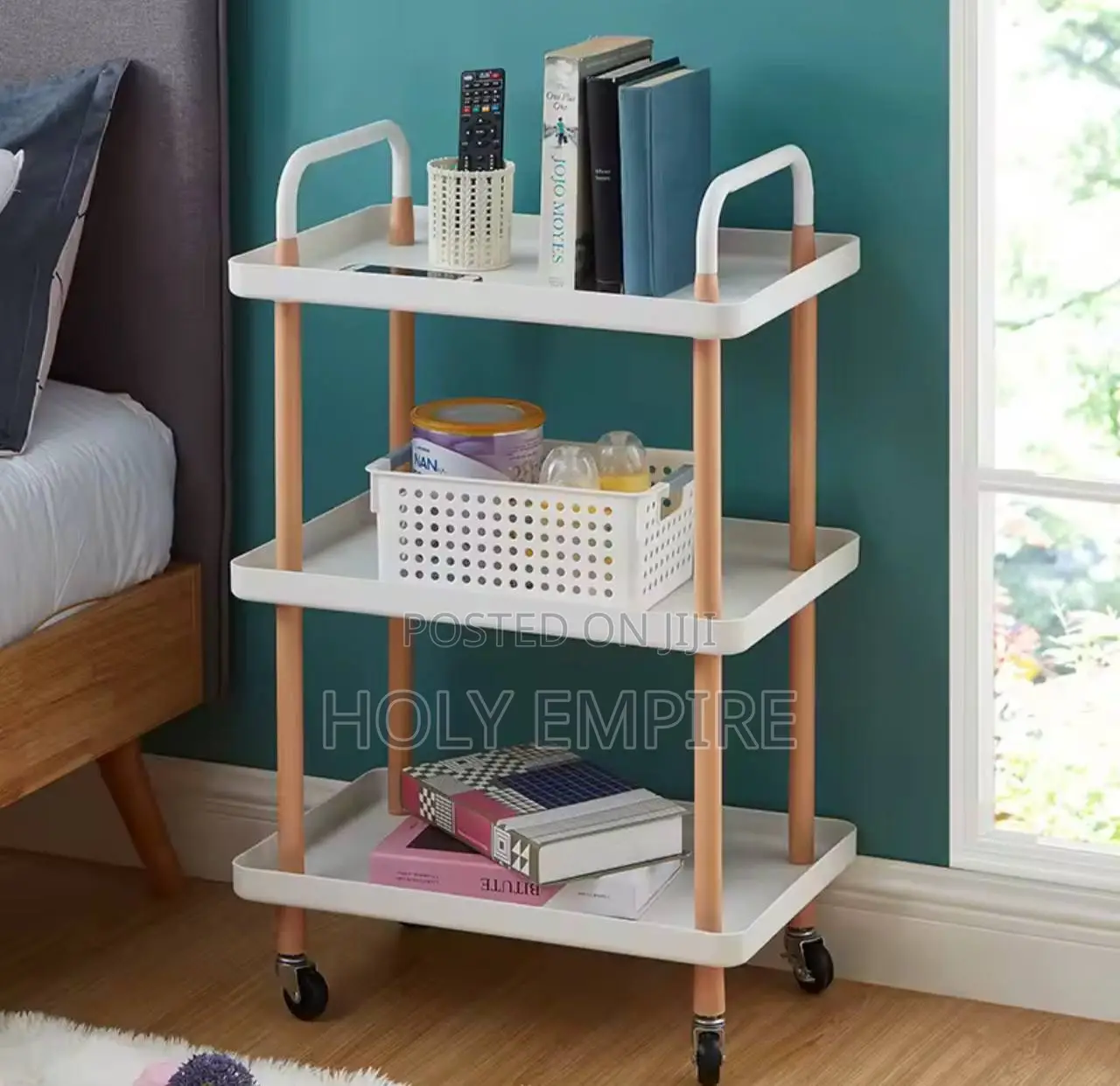 3 Layers Kitchen Square Cart Simple Multi-function Simple