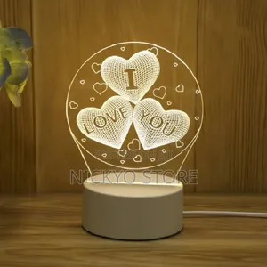 3D “I Love You” LED Visualization Lamp