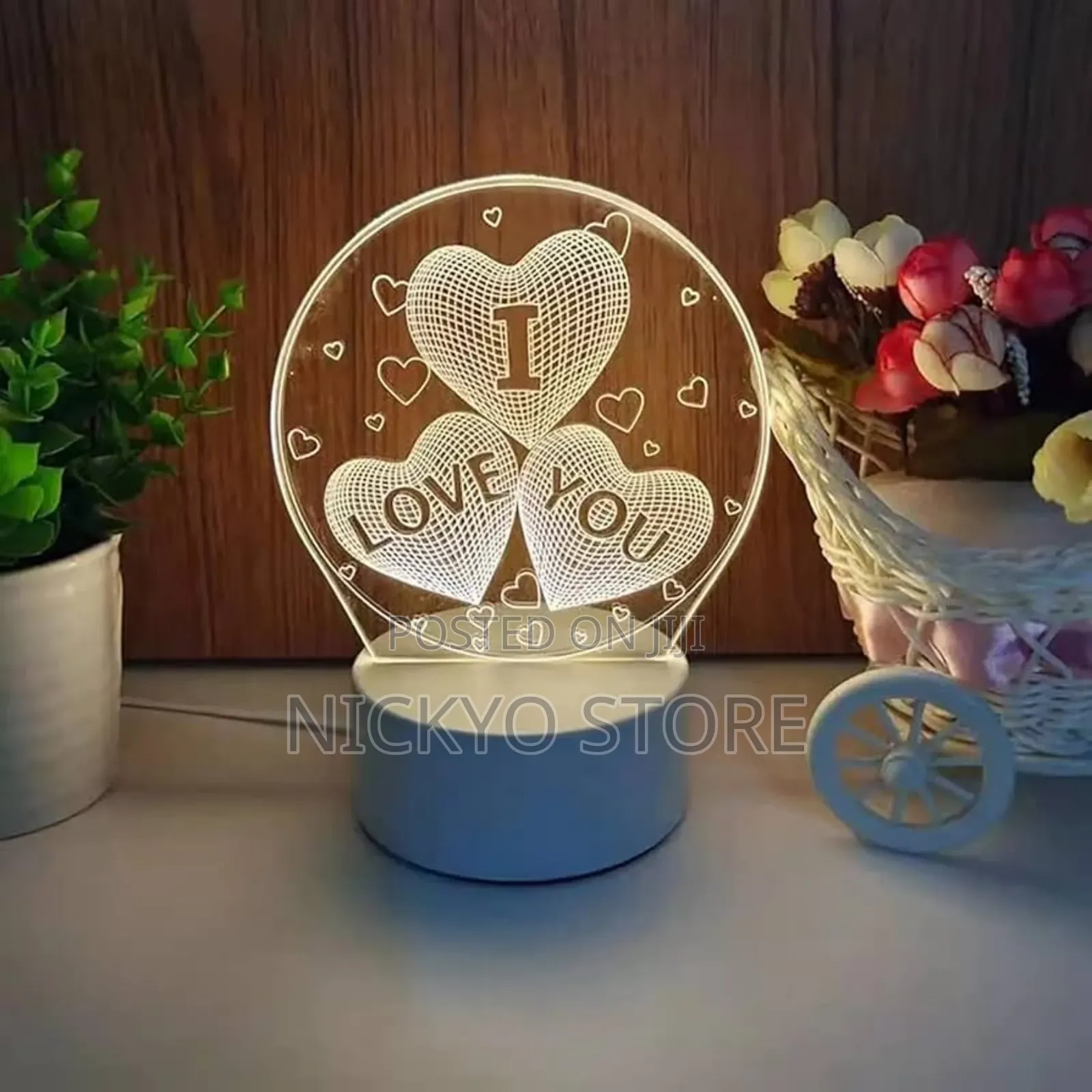 3D “I Love You” LED Visualization Lamp