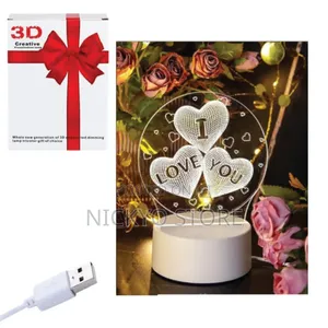 3D “I Love You” LED Visualization Lamp