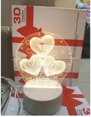 3D “I Love You” LED Visualization Lamp
