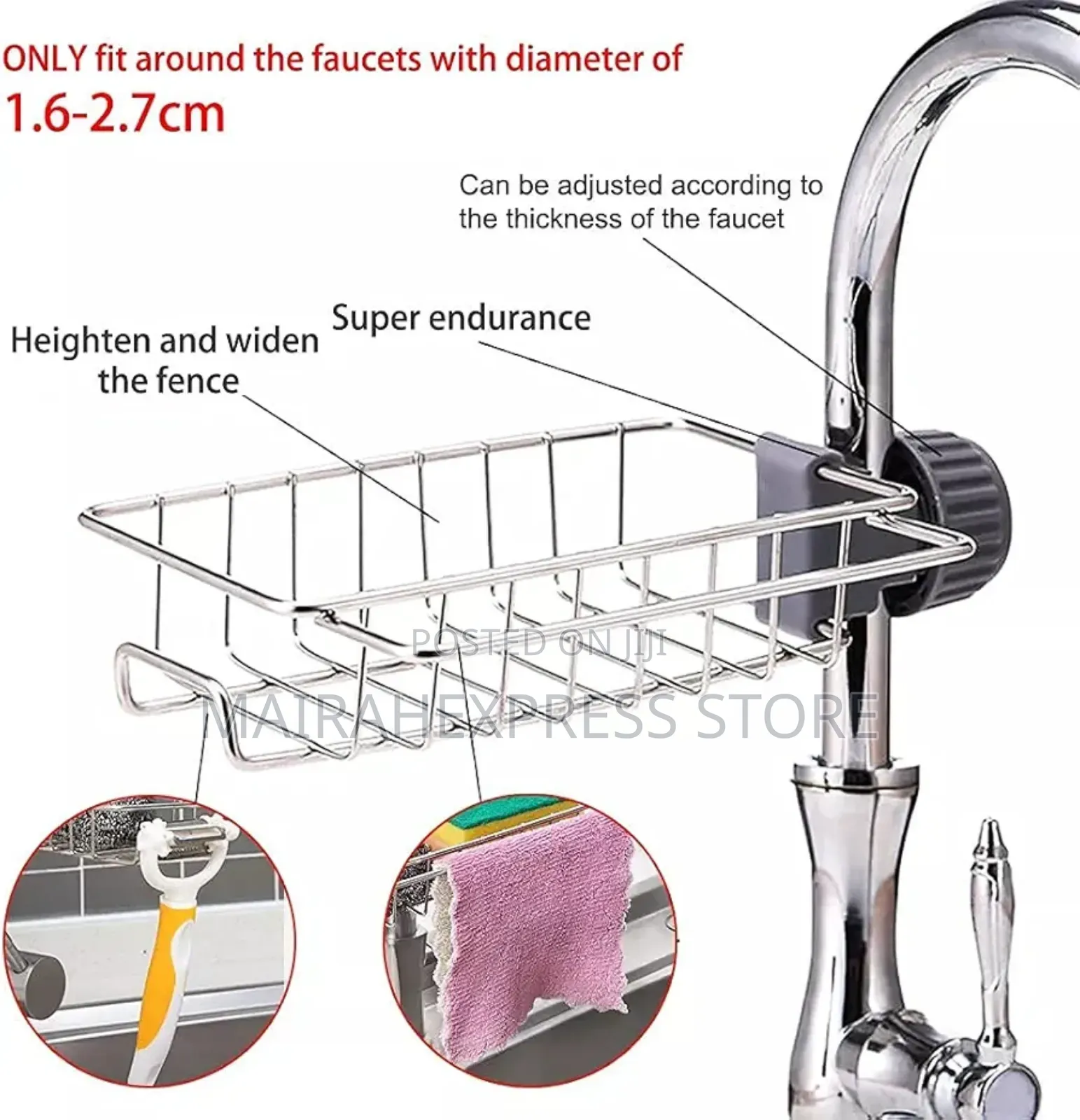 Sponge/Soap Storage Faucet Holder