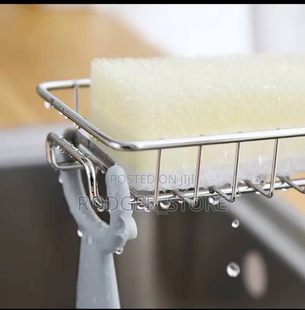 Kitchen Stainless Steel Sink Drain Rack Sponge Storage
