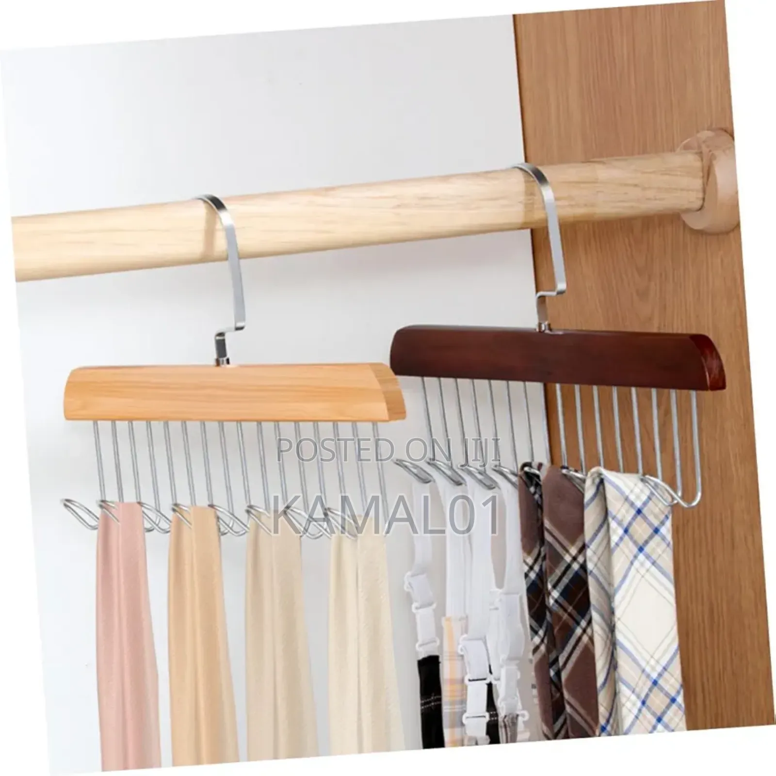 Solid Wood Multi-Hook Clothes Hanger Storage Hangers