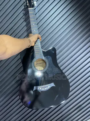 Black Acoustic Guitar Size 38” - Box Guitar