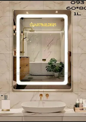Square Frameless Mirror With LED