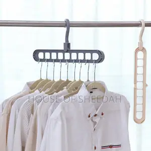 5pcs Space-Saving Nine-Hole Clothes Hanger