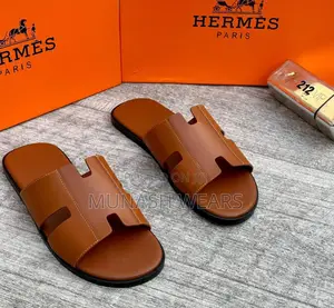 Original Leather Hermes Slipers