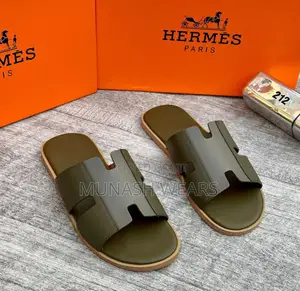 Original Leather Hermes Slipers