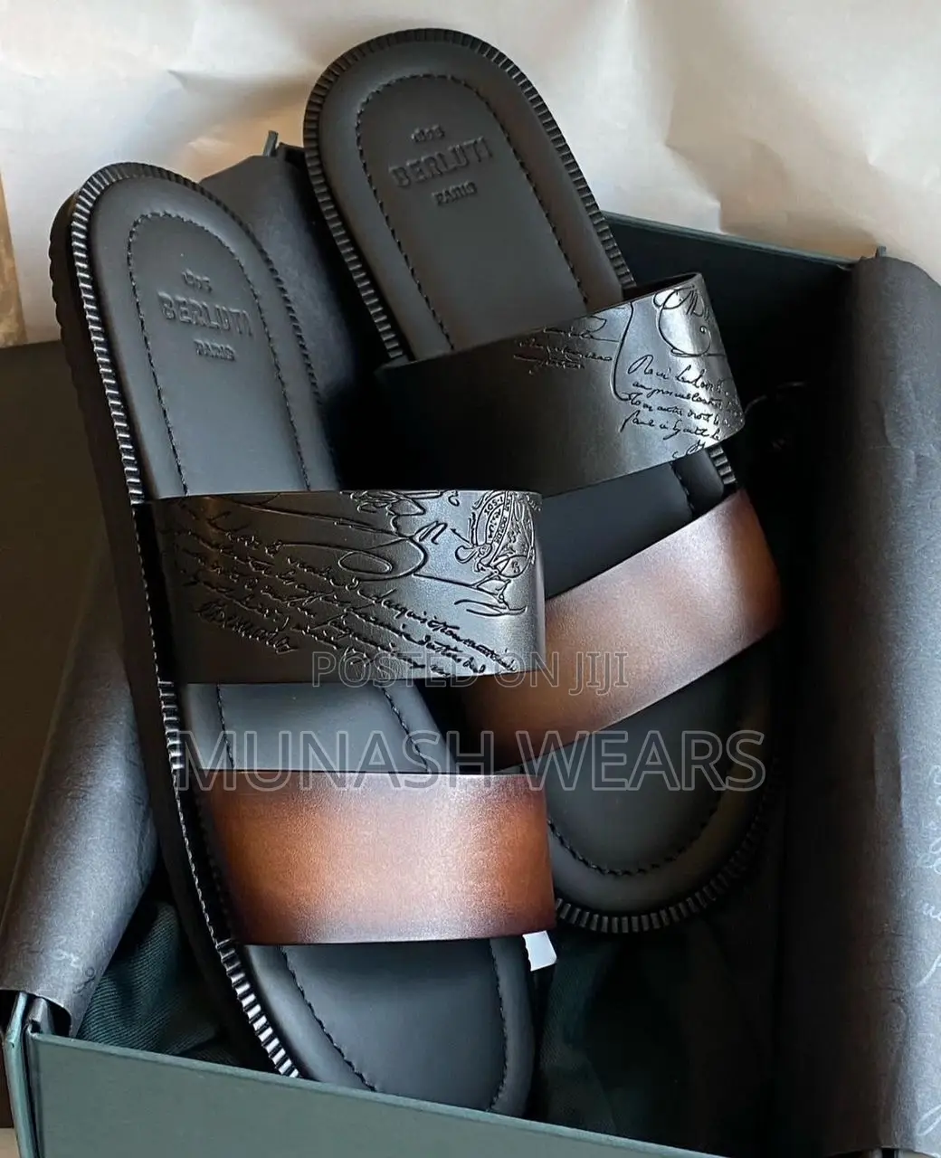 Luxury Berluti Leather Slipers 40-46