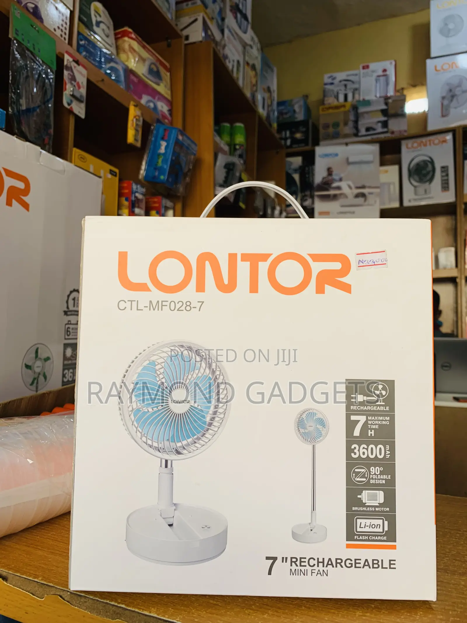 Lontor Rechargeable Mini Fan CTL-Mf028-7