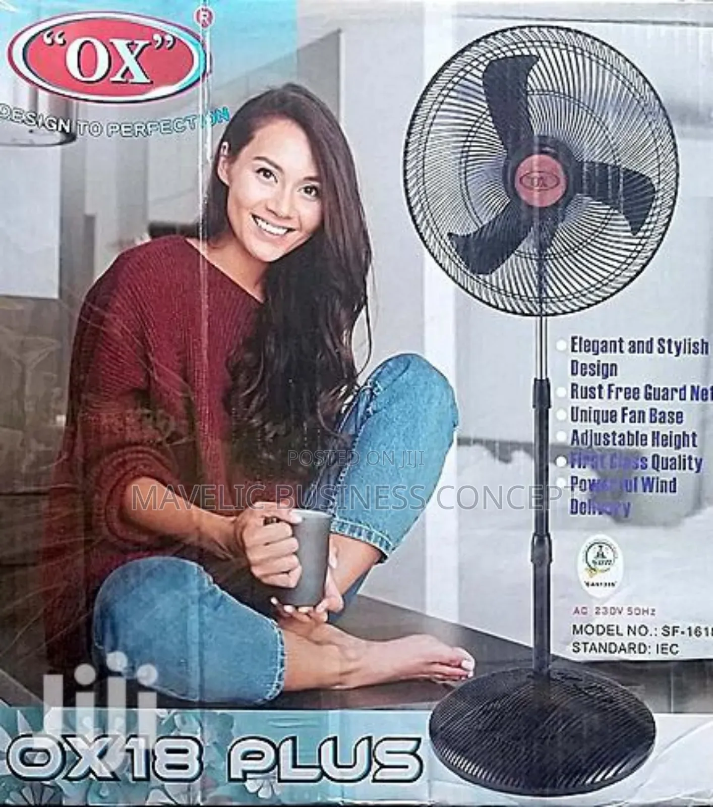 Ox Plus Standing Fan 18"